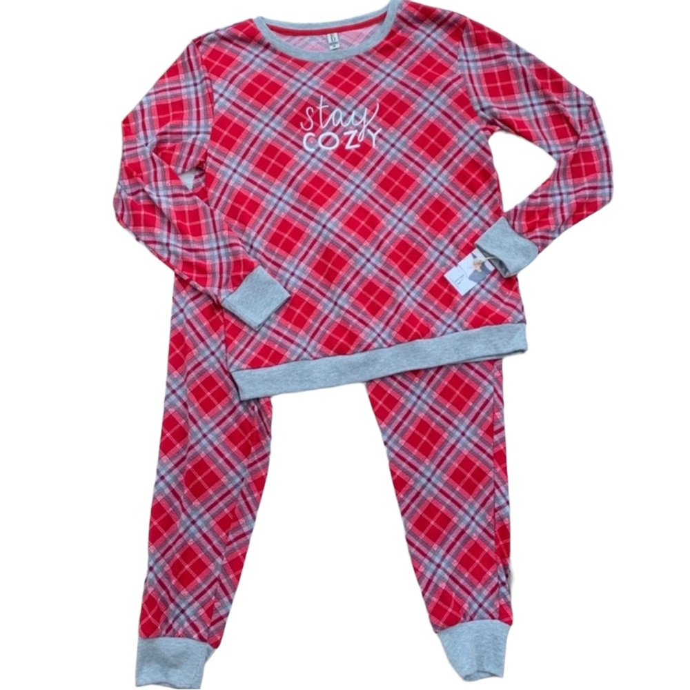Ellen Degeneres Women’s Plaid Long Sleeve Pajama Set NWT Size Medium